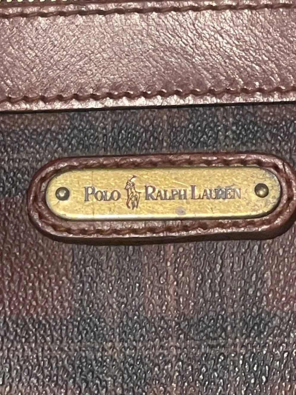 Vintage Polo Ralph Lauren Tartan Plaid Leather Crossbody Bag Heritage Equestrian